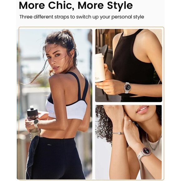 ✨ Ruxingx Smart Watch Women White Android iPhone Compatible Birthday Gifts Watch - Picture 7 of 8